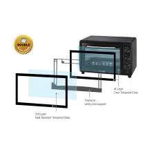 BLACK+DECKER 35L Double Glass Multifunction Toaster Oven (TRO35RDG-B5)