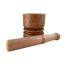 Bristo Wooden Mortar And Pestle 7x7 Inches (BR-WM01)