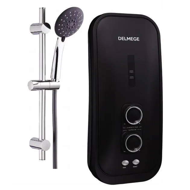DELMEGE Instant Shower Water Heater 3.5kW With Booster Pump (Black) (DWH A Series)