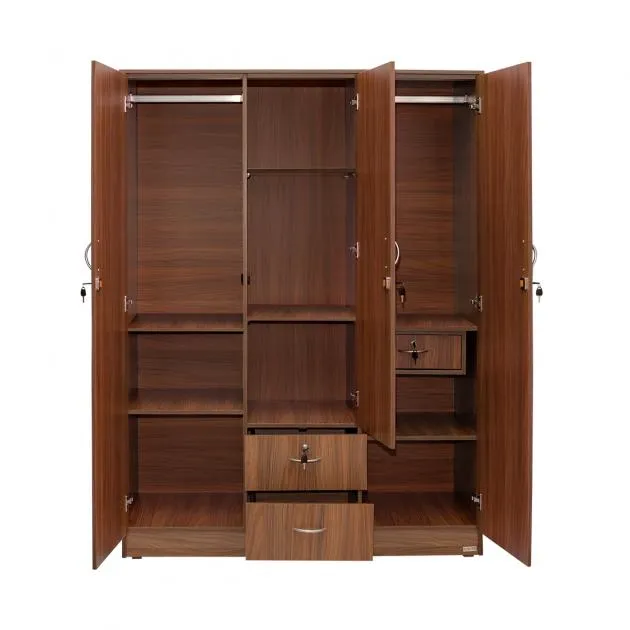 3 Door Wardrobe - Cairo Walnut - LF-3D-WD-CRW-S