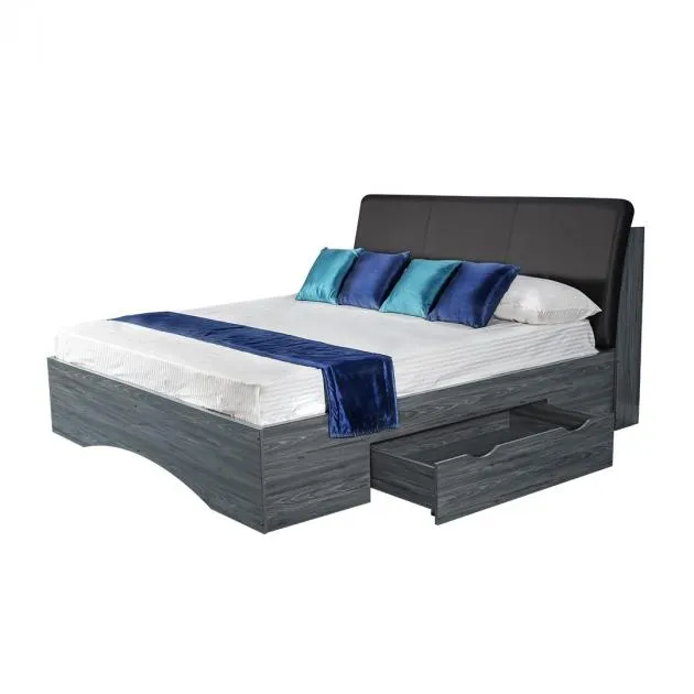 Oregon Double Bed Queen Size - LF-ORGN-BDQ-CLM-S (Cathedral Elm)