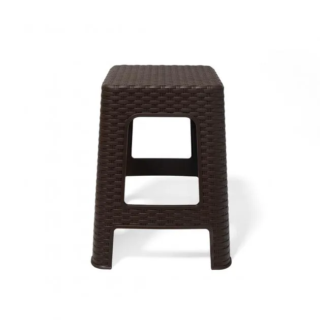 Rattan Plastic Stool - Brown (RTN-ST-BR)