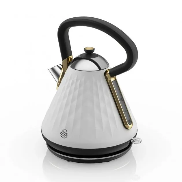 Swan Gatsby Pyramid Kettle (White)