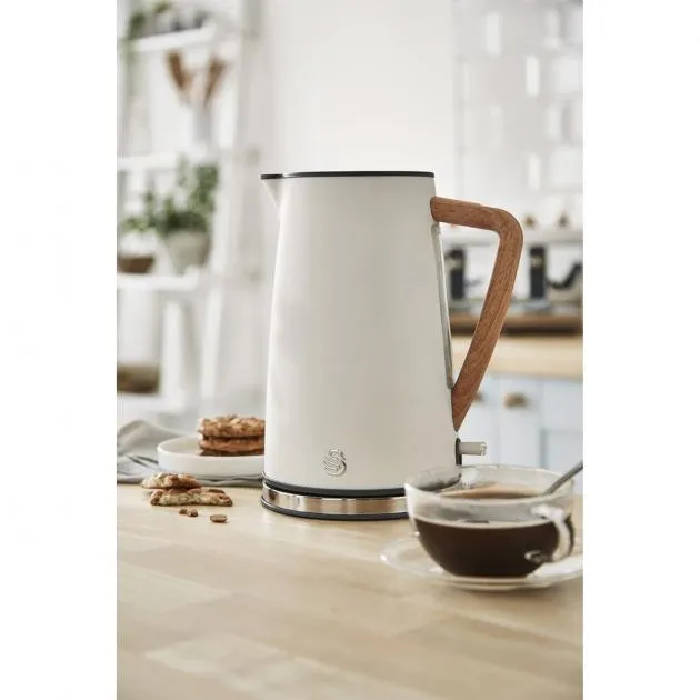 Swan 1.7L Nordic Style Cordless Kettle 3000W (White)