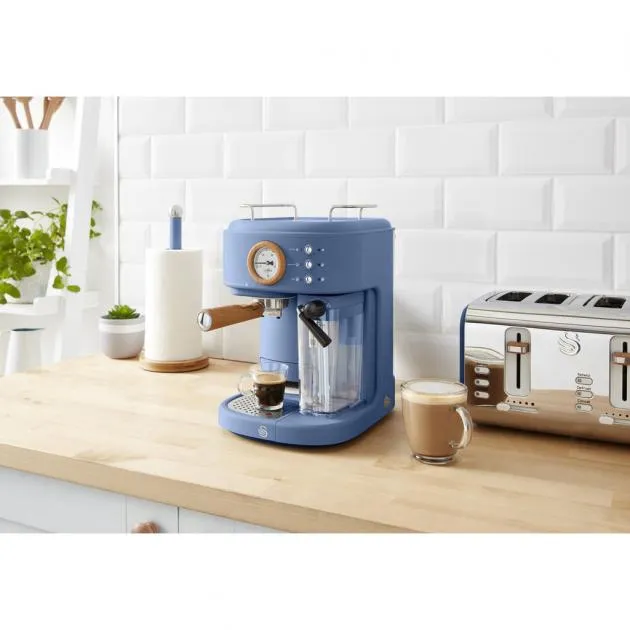 Swan Nordic Pump Espresso Coffee Machine SK22150BLUN - 1100W, (Blue)