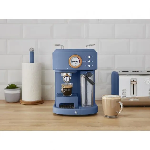 Swan Nordic Pump Espresso Coffee Machine SK22150BLUN - 1100W, (Blue)