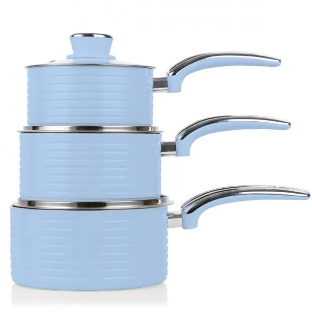 Swan Retro 5 Piece Cookware Set (Blue)