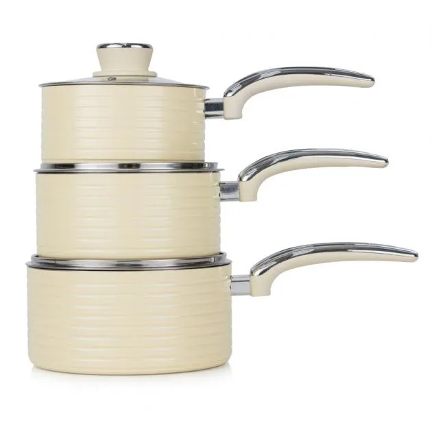 Swan Retro 5 Piece Cookware Set (Cream)