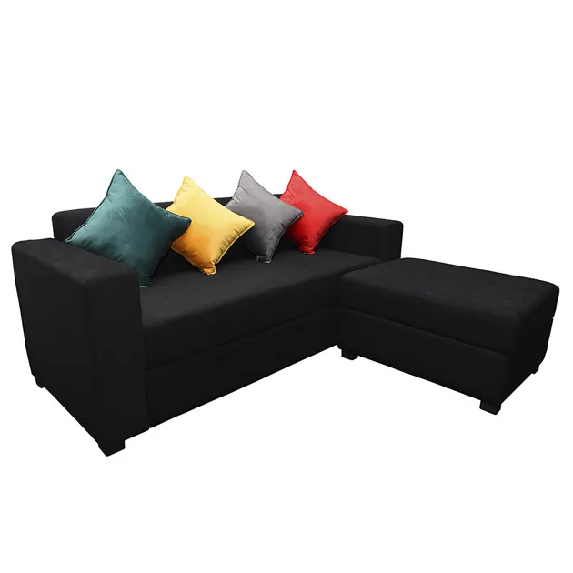 Rio L Sofa With Ottoman - RIO-01 (Black)