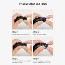 Global Tools Bike Lock - ATCBLGTNUM - With 4 Digit Password - Premium (1 cm x 53 cm)