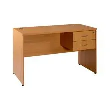 LEO Office Table 120x60x75 With Two Drawers (Beech)