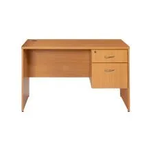 LEO Office Table 120x60x75 With Drawer & Cupboard (Beech)