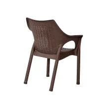 Plastic Rattan Chair - PF-CAMB-BR-S (Brown)