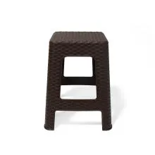 Rattan Plastic Stool - Brown (RTN-ST-BR)