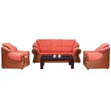 Raid Sofa - Maroon PVC And Fabric