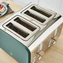 Swan 4 Slice Nordic Style Toaster 1500W (Green)