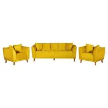 Triton Sofa Three Seater And 2 x Single Seaters (Yellow) (WF-TRITON-07-S)